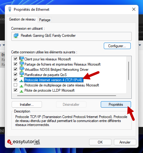 booster chrome 12 proprietes de ethernet