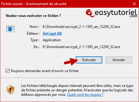 proteger dossier fichier mot de passe mdp windows 10 1 avertissement de sécurité