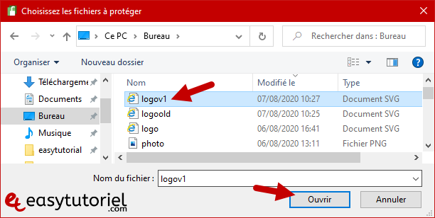 proteger dossier fichier mot de passe mdp windows 10 7 ouvrir