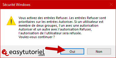 proteger dossier fichier windows 10 4