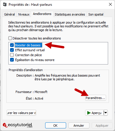 augmenter son audio amplifier musique ecouteurs haut parleur windows 11 10 gratuit 9 booster les basses