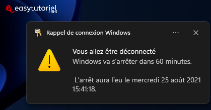 planifier arret redemarrage pc shutdown annuler redemarrer arreter cmd 2 vous allez etre deconnecte