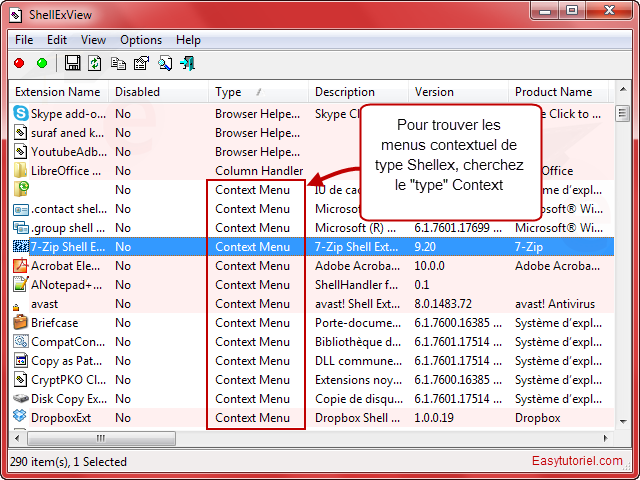 nettoyer menu contextuel windows 6
