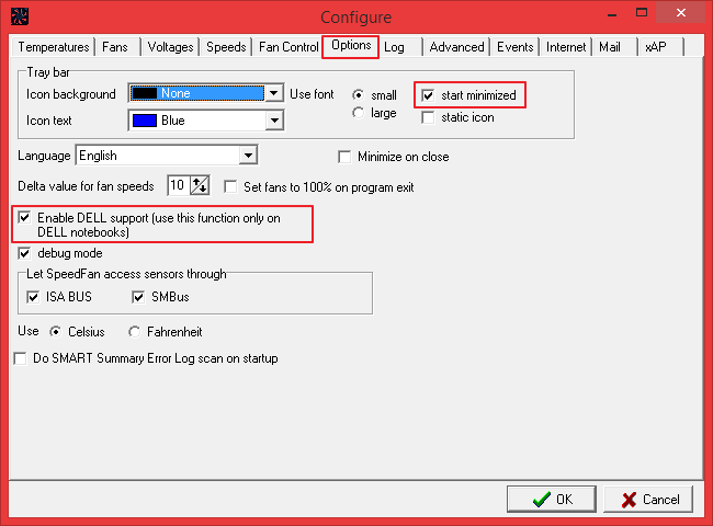 speedfan options