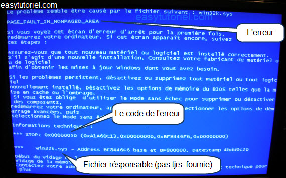 ecran bleu bsod solution 1