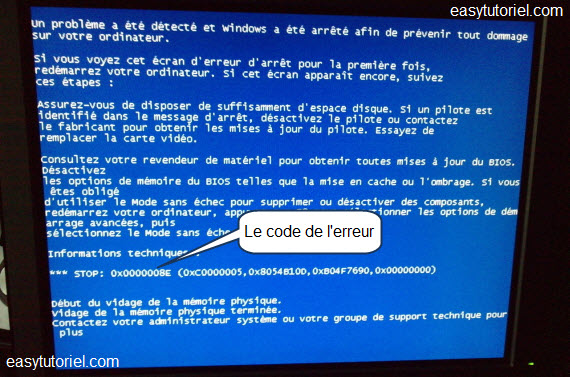 ecran bleu bsod solution 2