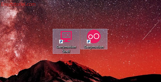 02 genymotion raccourci