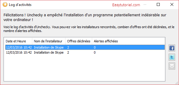 07 log activites unchecky