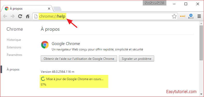1 google chrome desactiver mises a jour
