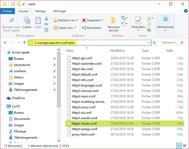 1 xampp apache conf extra vhosts
