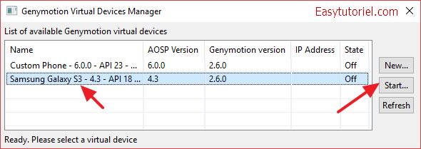 13 eclipse genymotion virtual devices manager