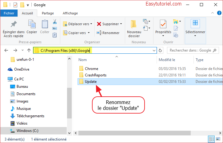 2 google chrome desactiver mises a jour