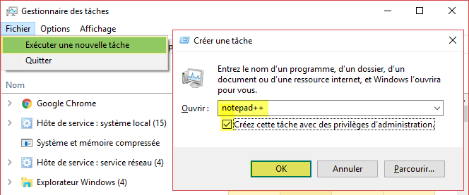3 gestionnaire des taches notepad++