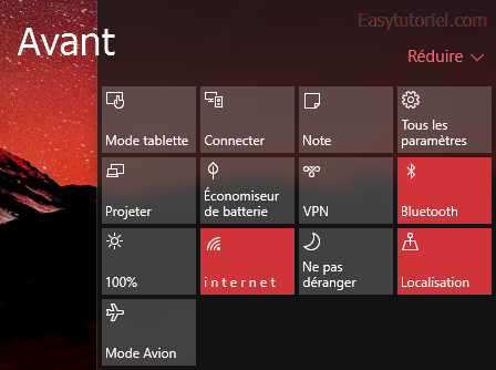 7 centre notification avant