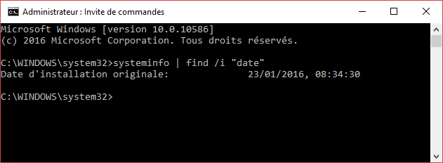 date systeminfo