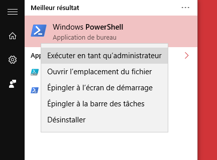 powershell en tant qu administrateur