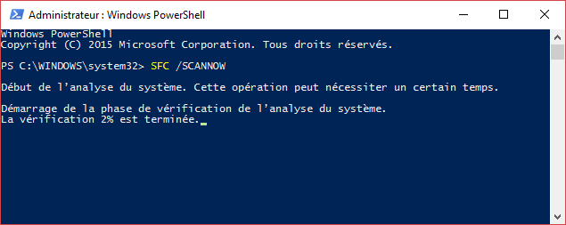 powershell sfc scannow