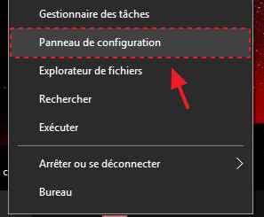 1 panneau de configuration