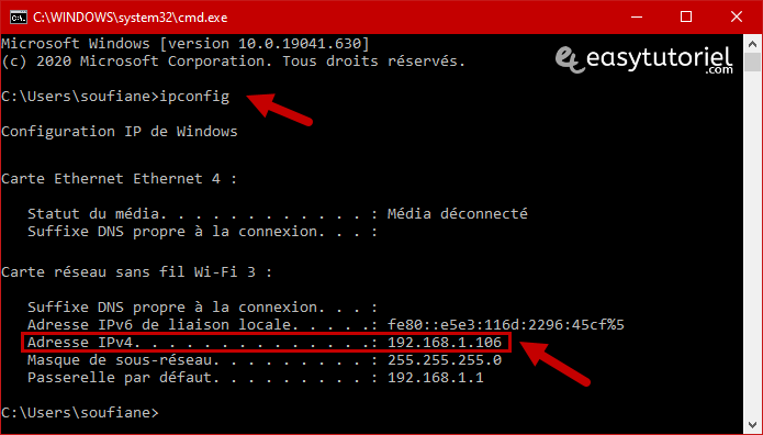 ipconfig
