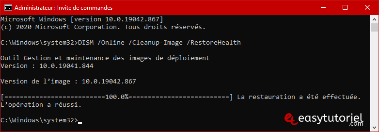 reparer fichiers systeme corrompus windows 10 5 dism