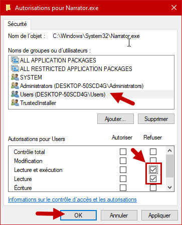 activer desactiver narrateur windows 10 19