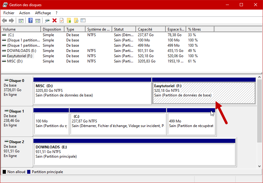 changer lettre disque partition peripherique windows 10 2