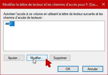 changer lettre disque partition peripherique windows 10 4