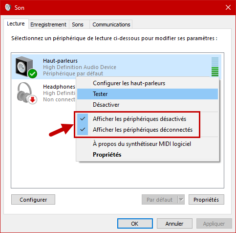 reparer son audio windows 10 0