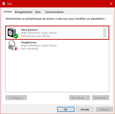 reparer son audio windows 10 2