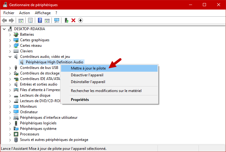reparer son audio windows 10 9
