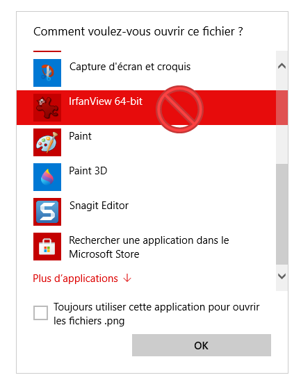 supprimer programme de ouvrir avec windows 10 2