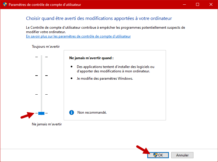 veuillez ouvrir une session avec les privileges du gestionnaire solution 16