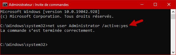 veuillez ouvrir une session avec les privileges du gestionnaire solution 2