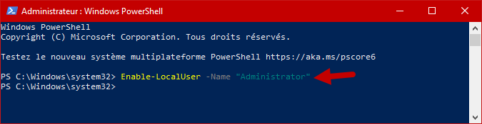 veuillez ouvrir une session avec les privileges du gestionnaire solution 4