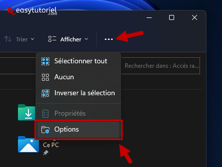 activer affichage compact windows 11 3