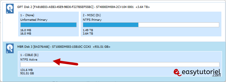 cloner disque dur ssd cle usb partition systeme rapide gratuit Macrium Reflect 7 select disk