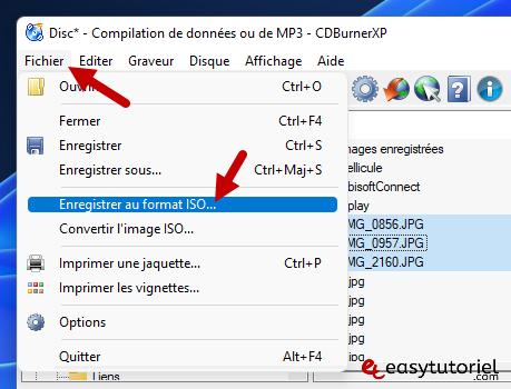creer fichier iso cdburnerxp windows 11 10 5