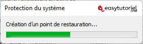 creer point de restauration windows 11 4 creation en cours
