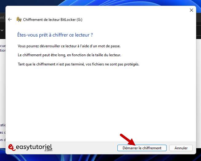 crypter cle usb disque dur windows 11 bitlocker 8 demarrer le chiffrement