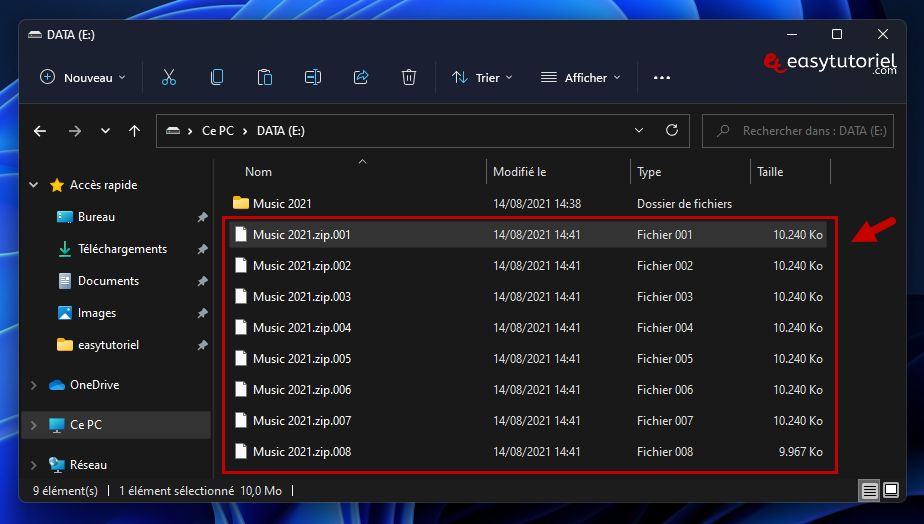 decouper fichier volumineux 7zip gros large upload taille fixe 3 resultats