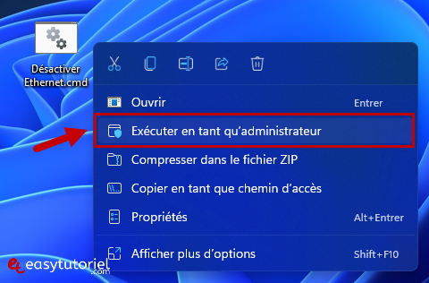 desactiver activer carte reseau windows 11 9 executer en tant qu administrateur