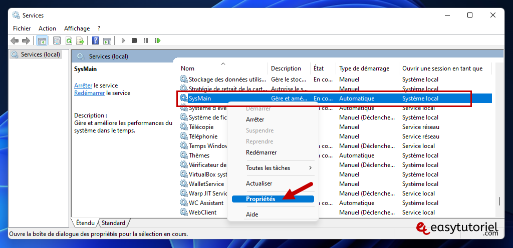 disque usage 100 gestionnaire des taches 3 sysmain