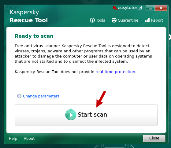 kaspersky rescue disk supprimer virus malwares spywares adwares windows 11 5