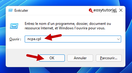 ncpa cpl executer reseau windows 11 parametres de carte