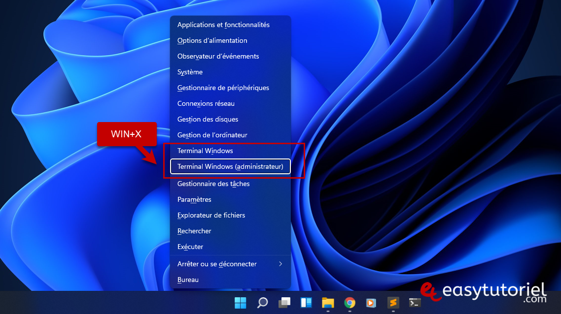 ouvrir windows terminal rapidement windows 11 10 winx menu