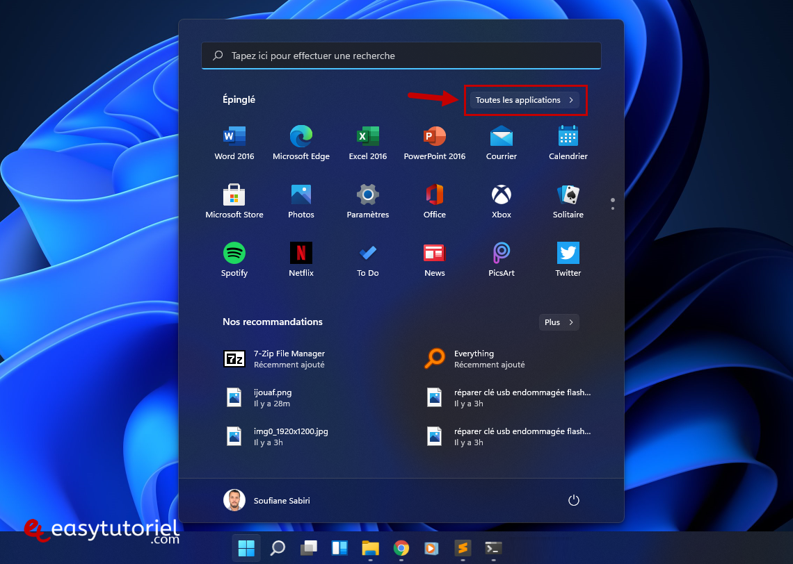 ouvrir windows terminal rapidement windows 11 2 menu demarrer toutes les applications