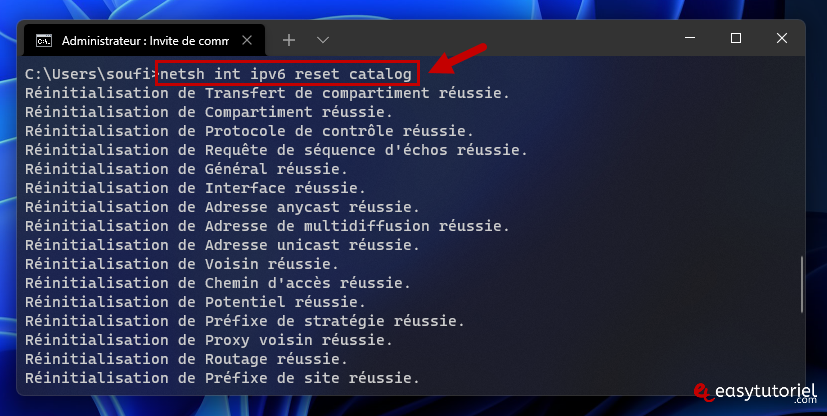 reinitialiser parametres reseau carte ethernet wi fi internet windows 11 7