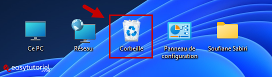 remettre ajouter afficher raccourci corbeille windows 11 6 raccourcis bureau corbeille