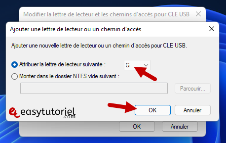 reparer cle usb endommagee flasher windows 11 4 ajouter une lettre