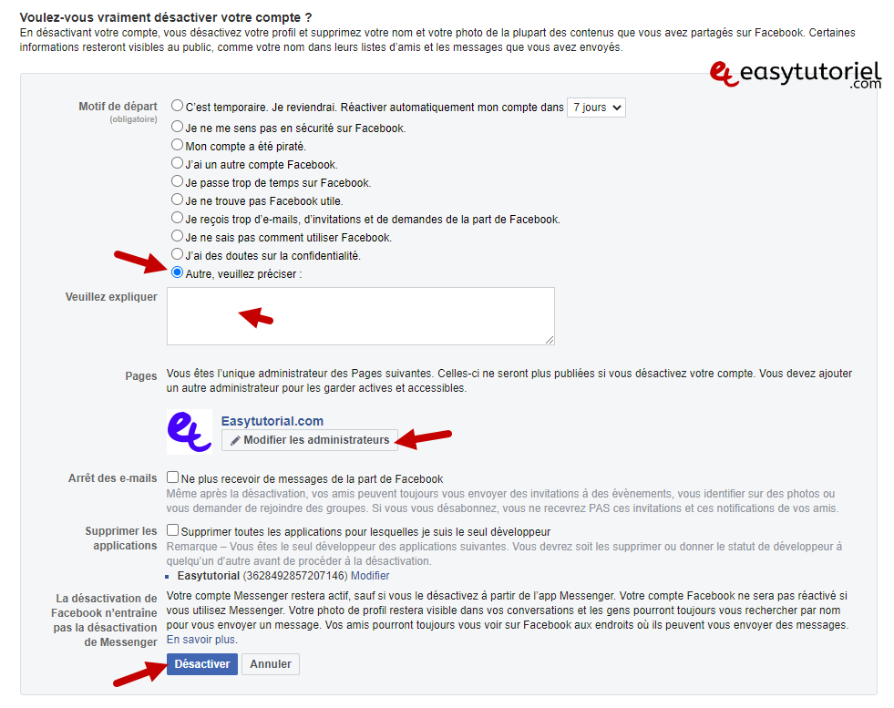 supprimer desactiver compte facebook definitivement 6 desactiver
